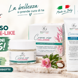 OFFERTA SPECIALE BEAUTYLEI® – CREMA VISO COLLAGENE-LIKE 50 ml + CREMA MANI IDRATANTE NUTRIENTE 100 ml IN OMAGGIO